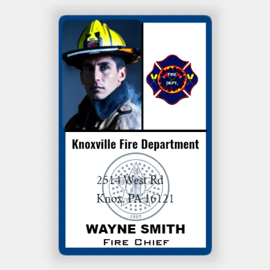 Firefighter ID card