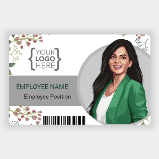 Professional ID Card With Circular Photo and Logo