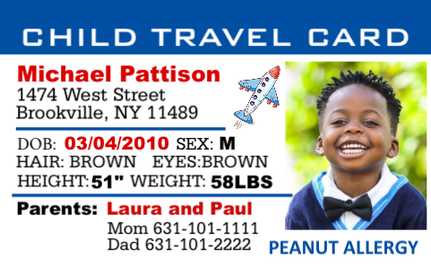 Child Safety Travel Card