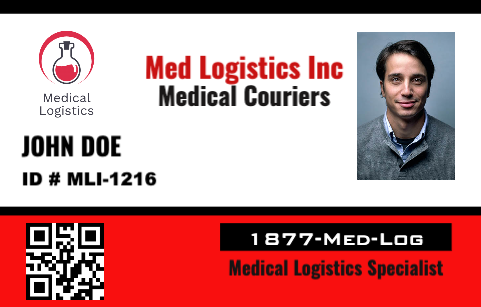 Medical Courier ID Badge