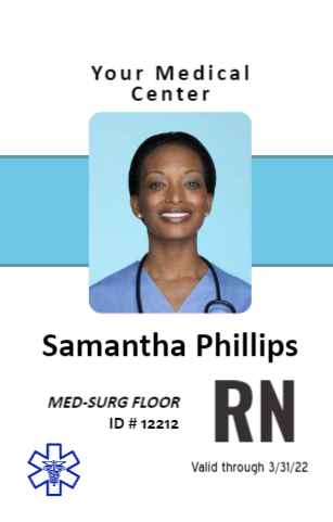 Personalized Medical Employee Photo ID Badge