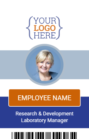 Employee Identification Badge With Photo And Logo