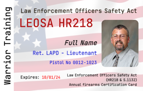 Law Enforcement Officers Safety Act Certification
