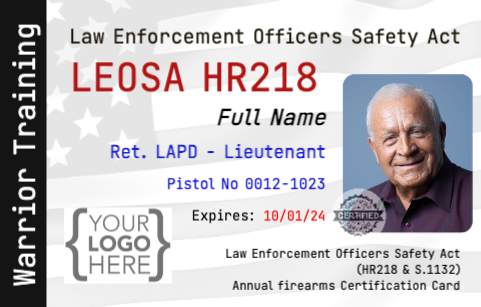 LEOSA Certification Plastic Card