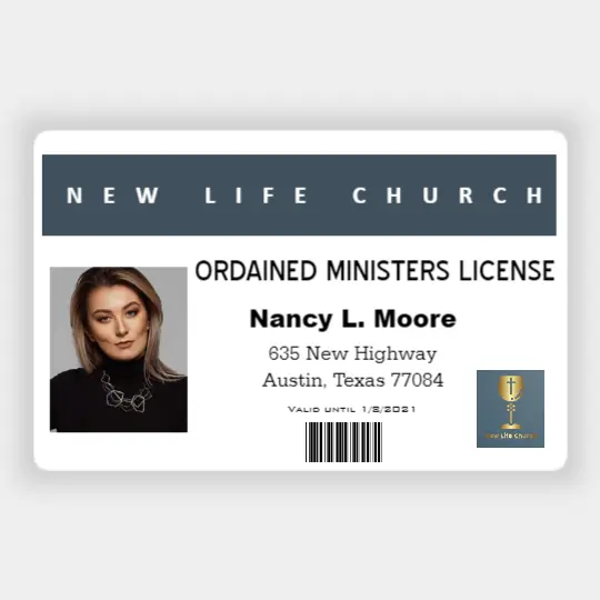 Minister License ID