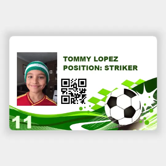 Soccer Player Card