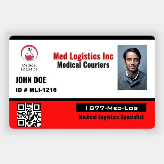 Medical Courier ID Badge