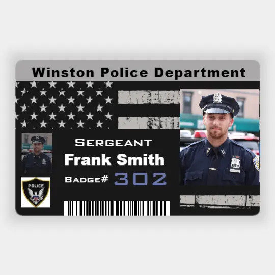 Police Department Identification Badge Horizontal Great Selection