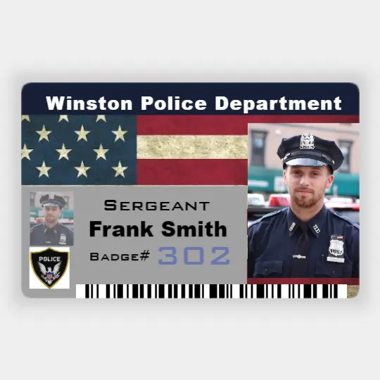 Police ID Card With Photo