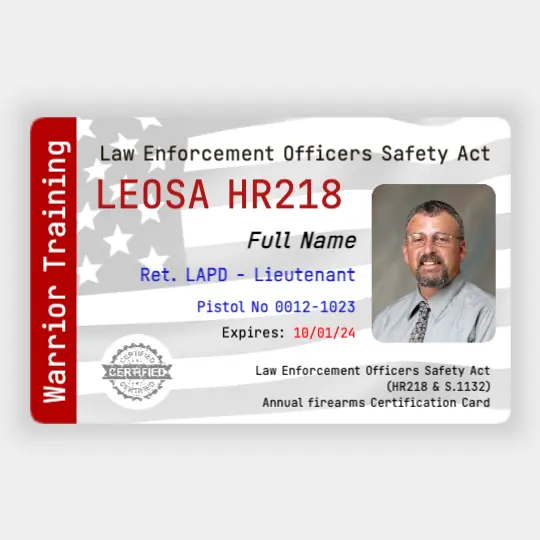 LEOSA Plastic ID Card