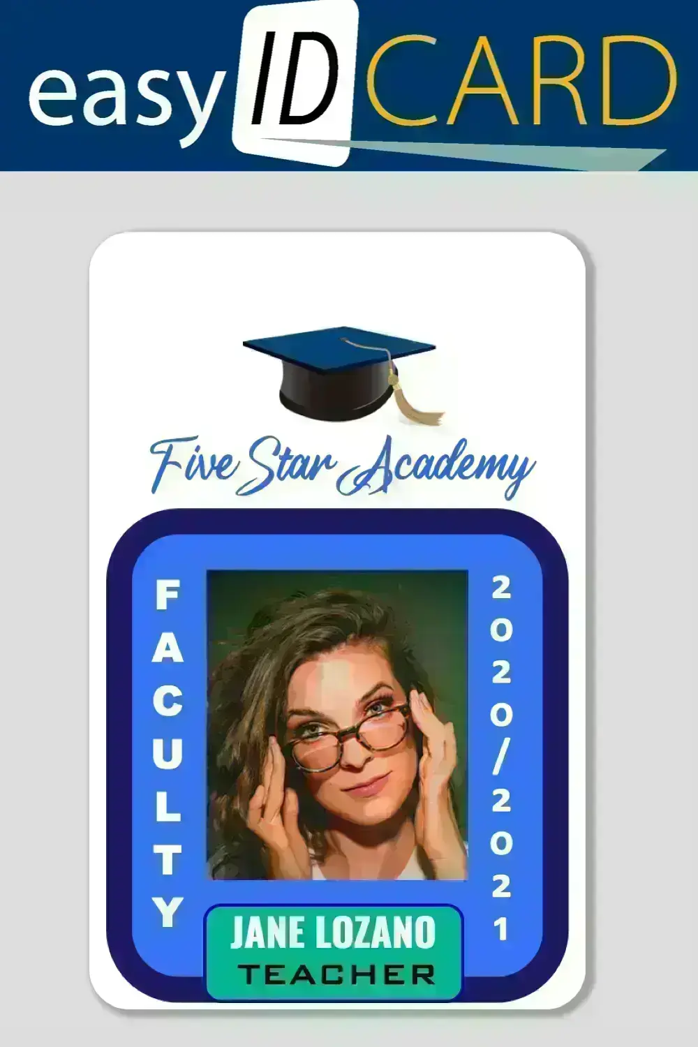 Teacher ID Cards Online ID card creator with many ID badge templates Teacher ID Cards Online ID card creator with many ID badge templates