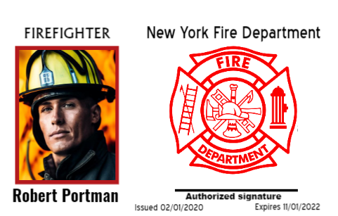 Firefighter ID Badge