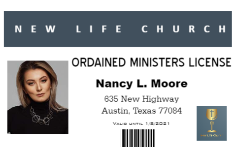 Minister License ID