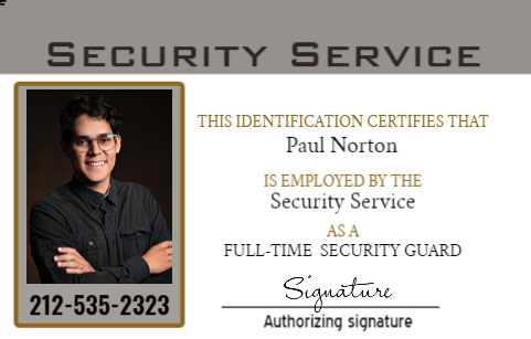 Security Guard ID