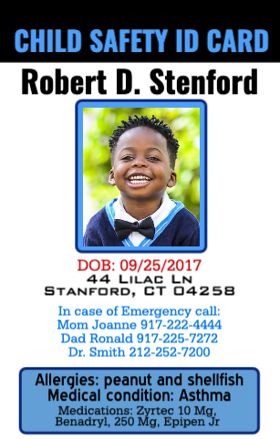 Child Emergency contact ID