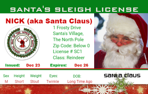 Santa License ID