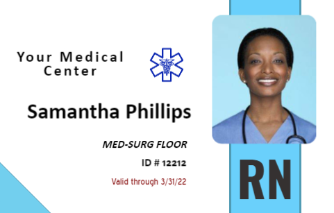 Make Your Own Medical Staff Plastic ID Badge