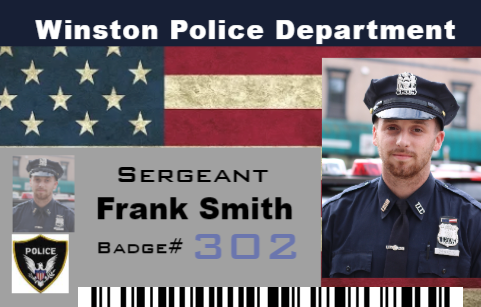 Police ID Card With Photo