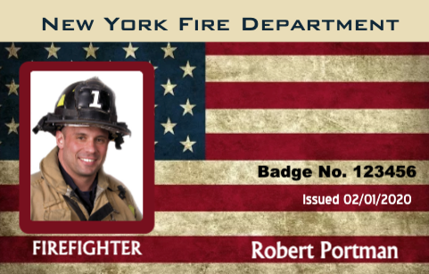 Firefighter ID Card With Photo