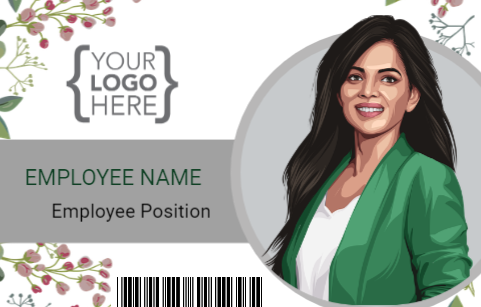 Professional ID Card With Circular Photo and Logo