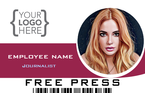 Free Media Press Identification Card