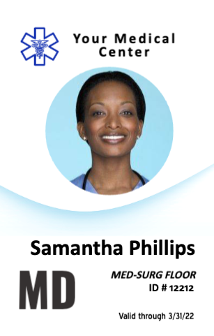 Stylish Medical Staff ID card