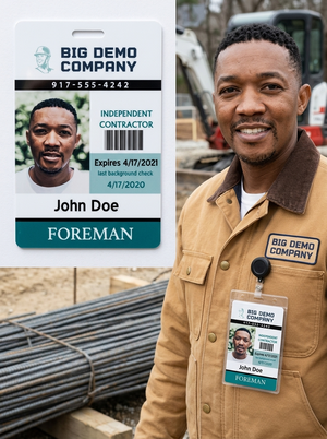 Independent contracotr ID badge