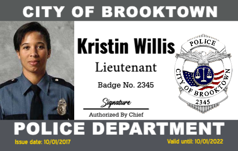 Police Department ID card template